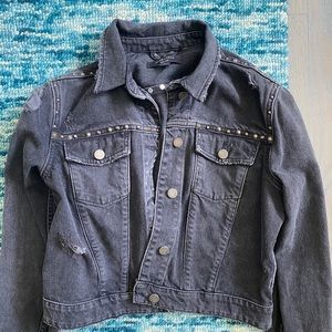 All Saints Distressed Denim Jacket
